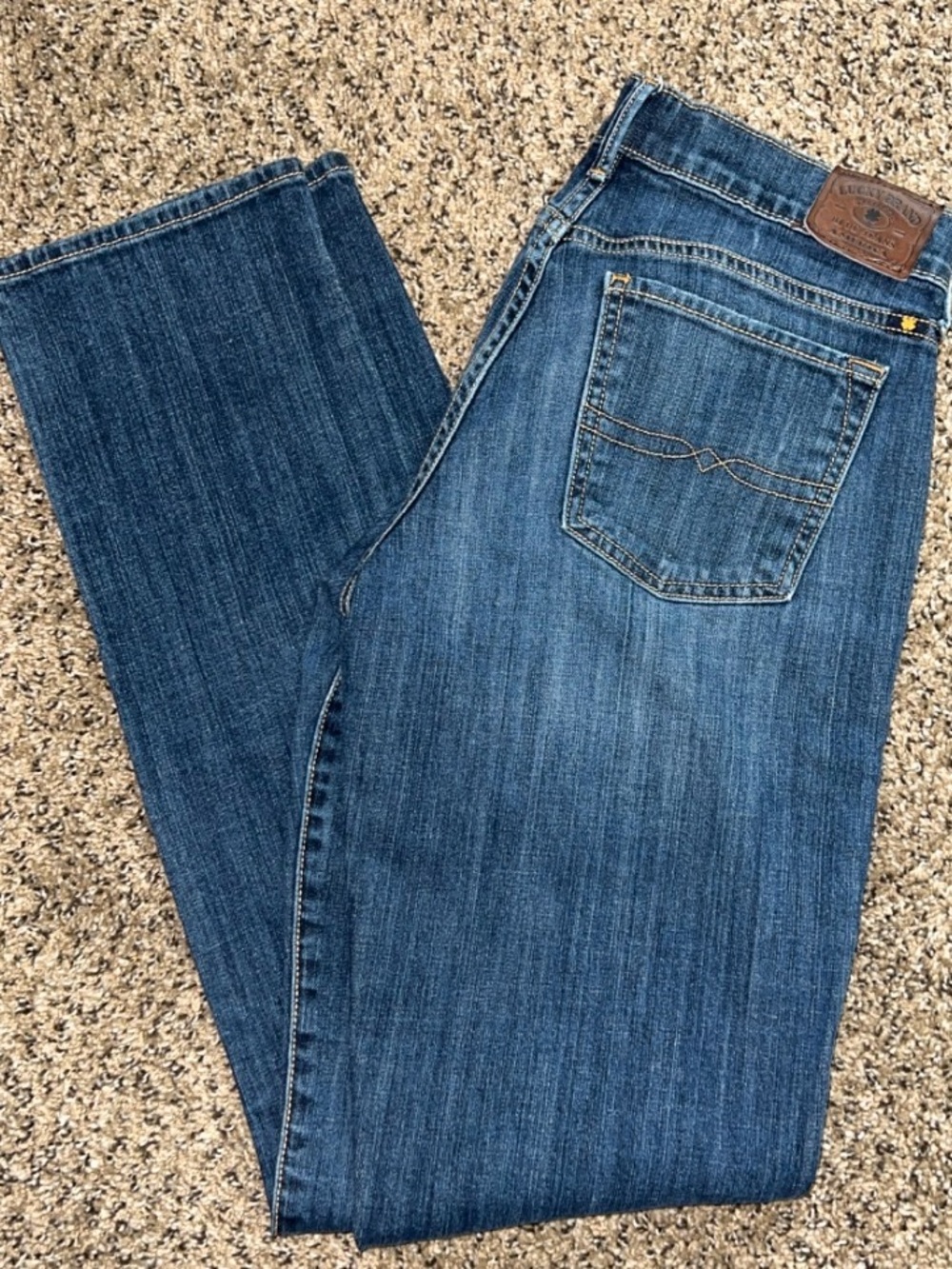 Lucky Brand Straight Leg Dark Blue Jeans